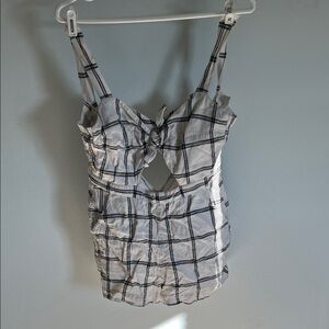 Abercrombie & Fitch Plaid Camisole with Knot Detail